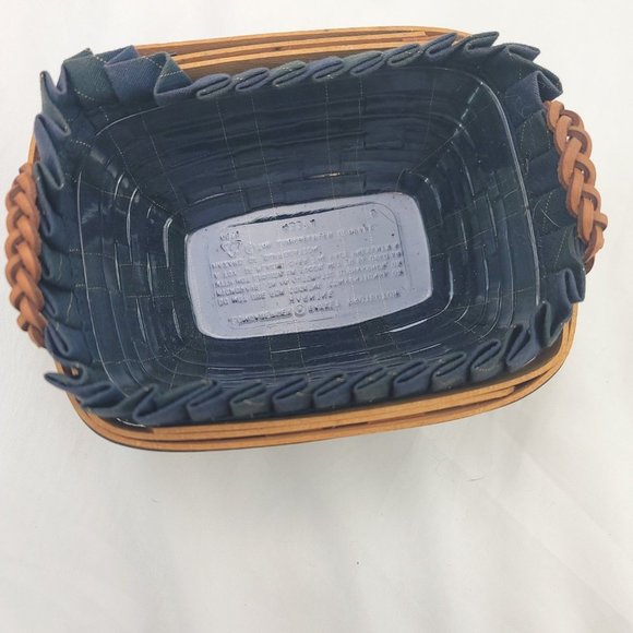 Longaberger Blue 1999 Edition Leather Handle Collectors Club Renewal Basket - Picture 4 of 11
